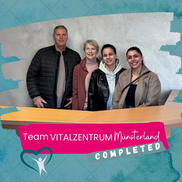 Team komplett – wir sind bereit! ✨ Unser Team für das Vitalzentrum Münsterland ist jetzt vollständig – und wir freuen... Team komplett – wir sind bereit! ✨ Unser Team für das Vitalzentrum Münsterland ist jetzt vollständig – und wir freuen...