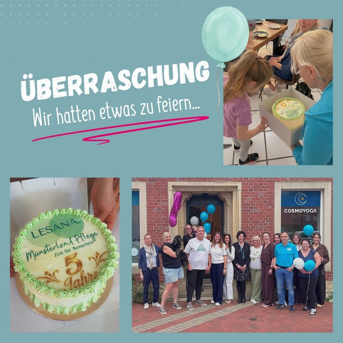 Die Torte sagt’s: LESANA ist fünf! 🎂💚 Und das wurde letzte Woche auch im Büro gefeiert. Für Nada und Frank gab es eine... Die Torte sagt’s: LESANA ist fünf! 🎂💚 Und das wurde letzte Woche auch im Büro gefeiert. Für Nada und Frank gab es eine...